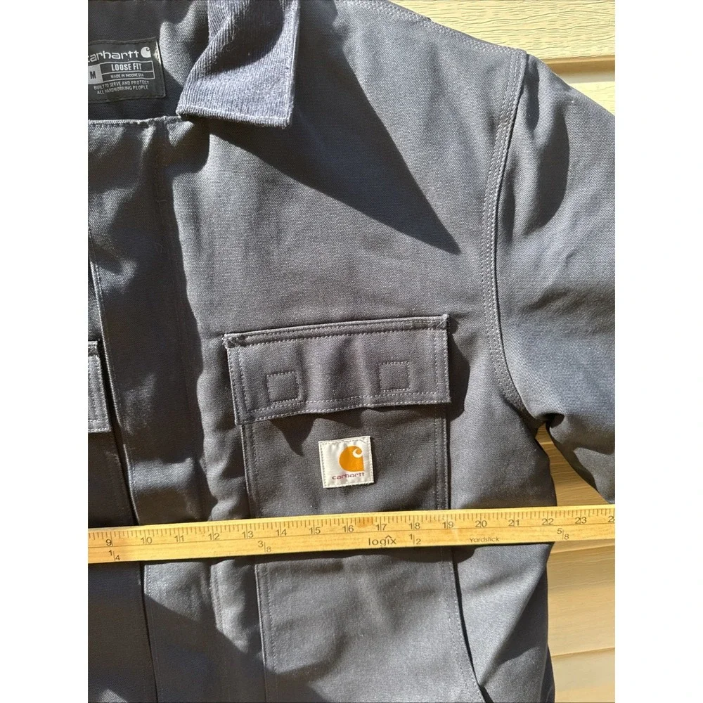 CARHARTT MEN'S LOOSE FIT FIRM DUCK INSULATED TRADITIONAL COAT Blue MENS Medium